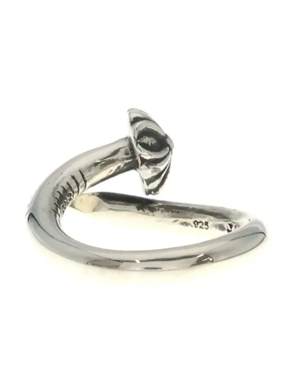 Chrome Hearts Nail Crsball Cross Ball Ring Silver